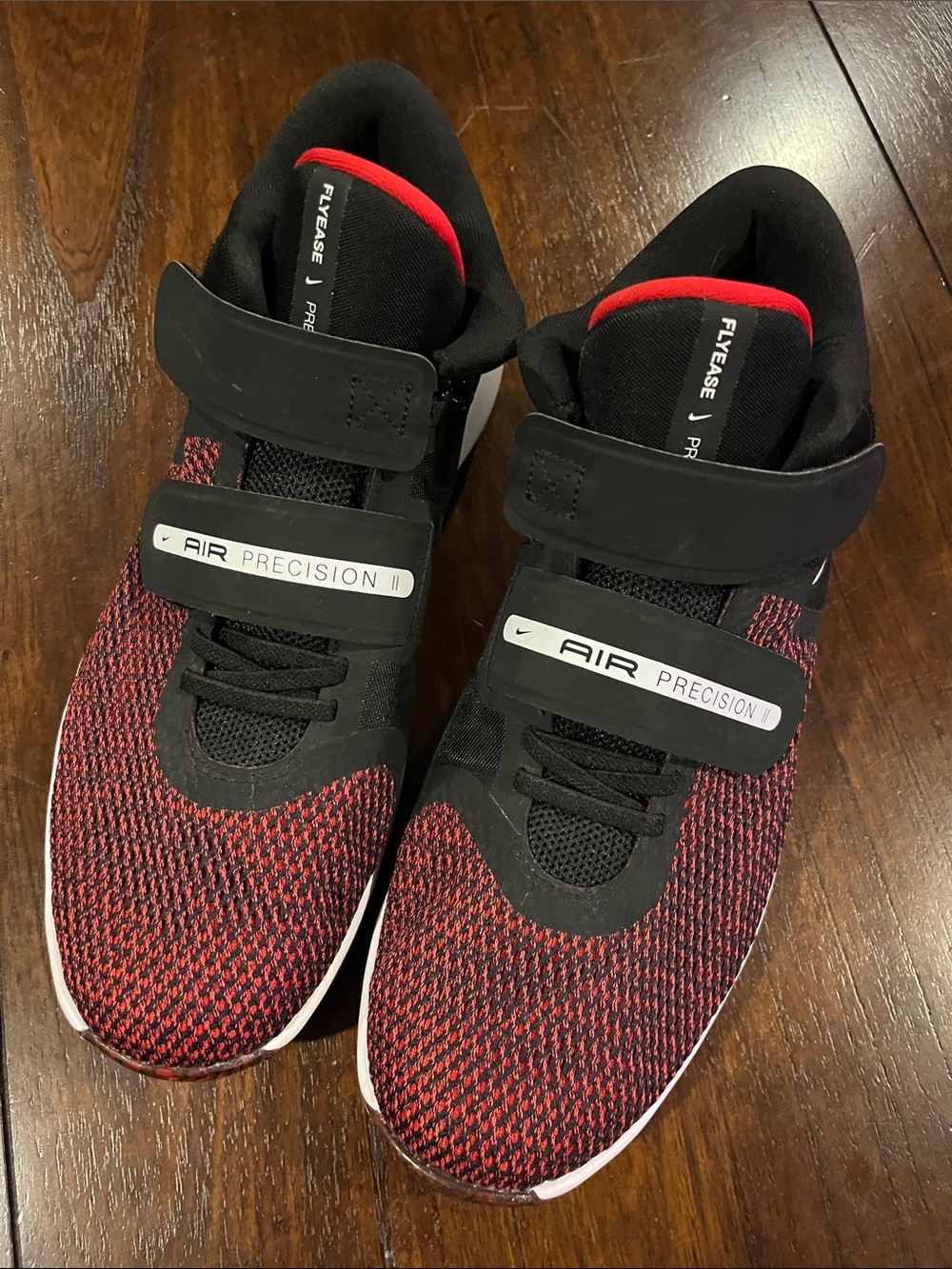 Nike Men’s Red and Black Air Precision II Training Sneakers